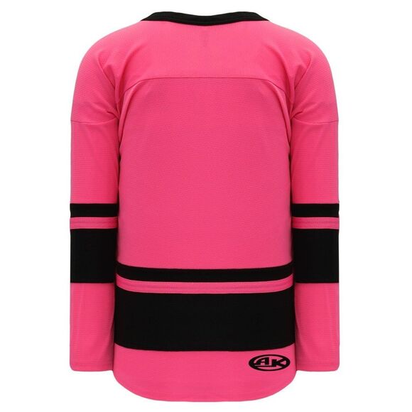 NEW Vibrant Pink Hockey Jersey with Black Accents, Size Medium - Picture 2 of 4